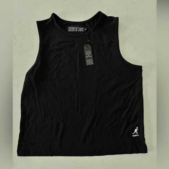 NWT Kangol Women's Black Tank Top - Picture 2 of 5